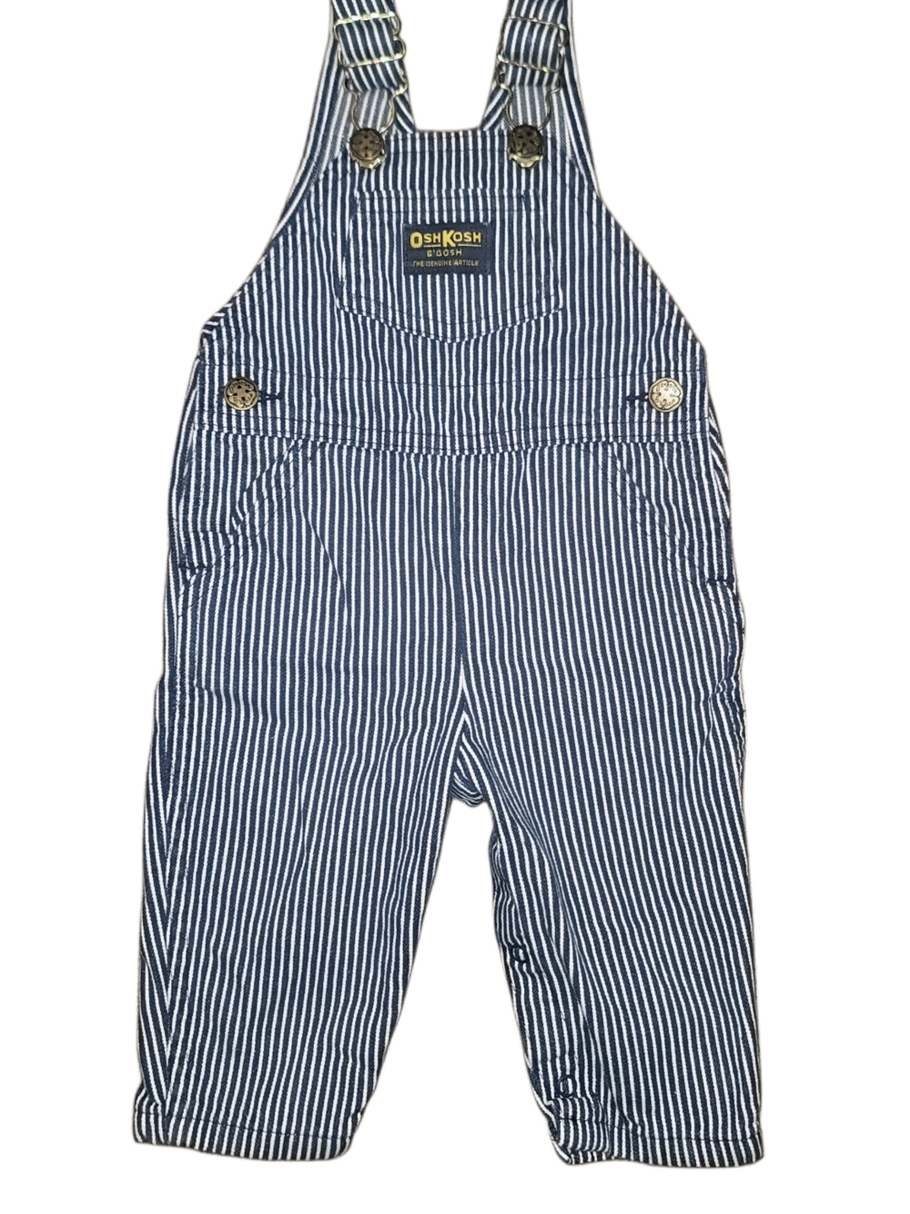 OshKosh B'gosh Blue and White Pinstripe Overalls